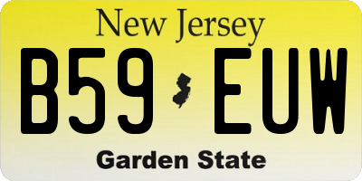 NJ license plate B59EUW