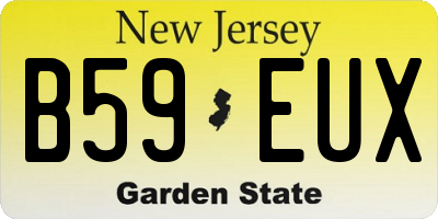 NJ license plate B59EUX