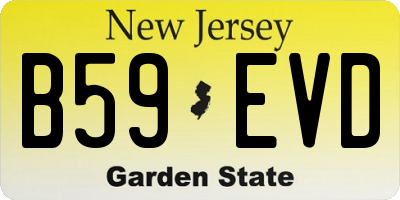 NJ license plate B59EVD
