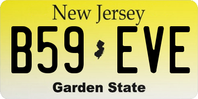 NJ license plate B59EVE