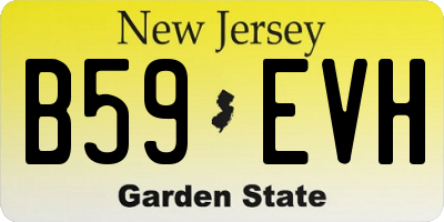 NJ license plate B59EVH