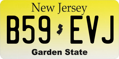 NJ license plate B59EVJ