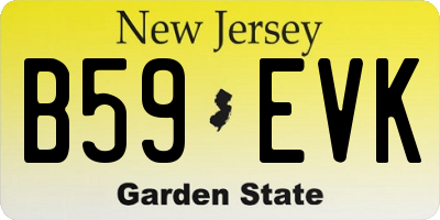 NJ license plate B59EVK