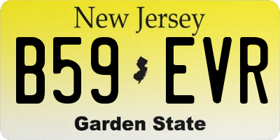 NJ license plate B59EVR