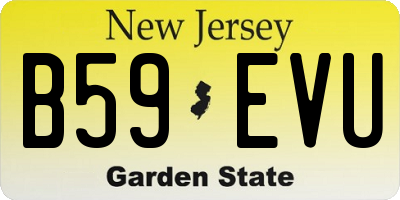 NJ license plate B59EVU