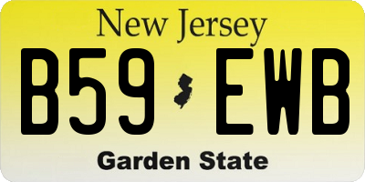 NJ license plate B59EWB