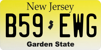 NJ license plate B59EWG