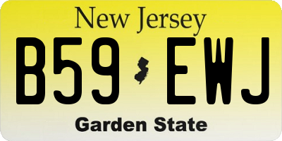 NJ license plate B59EWJ