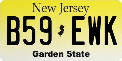 NJ license plate B59EWK