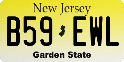 NJ license plate B59EWL