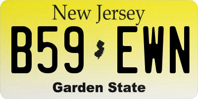 NJ license plate B59EWN
