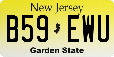 NJ license plate B59EWU