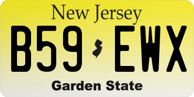 NJ license plate B59EWX