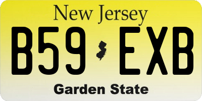 NJ license plate B59EXB