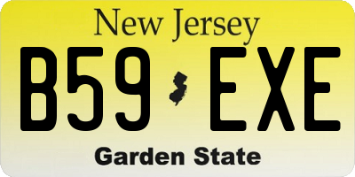 NJ license plate B59EXE