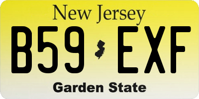 NJ license plate B59EXF