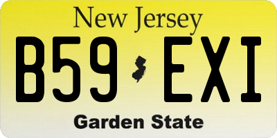 NJ license plate B59EXI