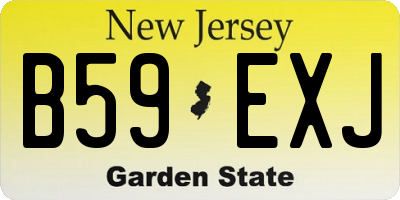 NJ license plate B59EXJ
