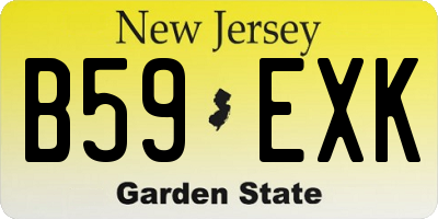NJ license plate B59EXK