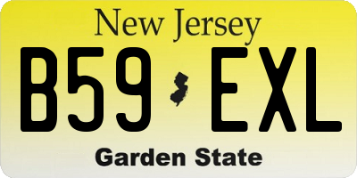 NJ license plate B59EXL