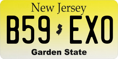 NJ license plate B59EXO