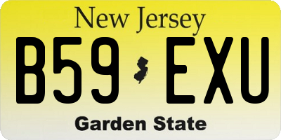 NJ license plate B59EXU