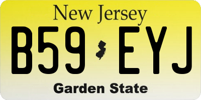 NJ license plate B59EYJ