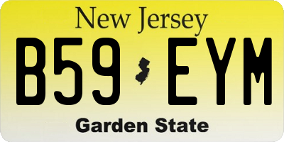 NJ license plate B59EYM