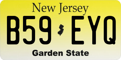 NJ license plate B59EYQ