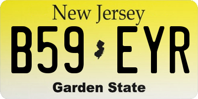 NJ license plate B59EYR