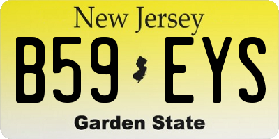 NJ license plate B59EYS