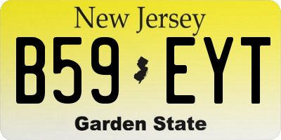 NJ license plate B59EYT