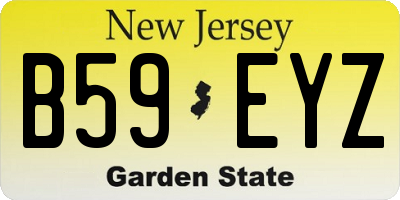 NJ license plate B59EYZ