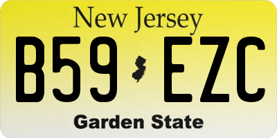 NJ license plate B59EZC