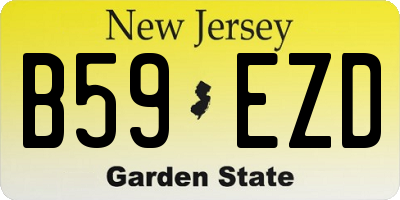 NJ license plate B59EZD
