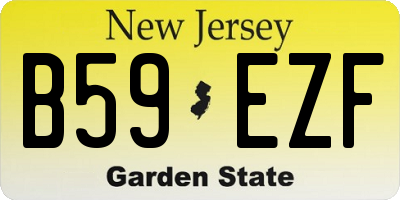 NJ license plate B59EZF