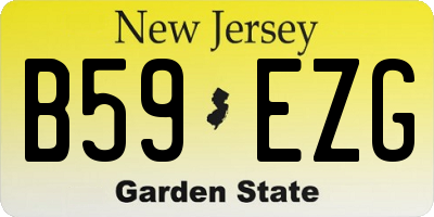 NJ license plate B59EZG