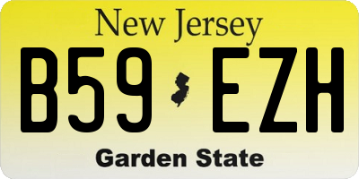 NJ license plate B59EZH