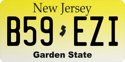 NJ license plate B59EZI