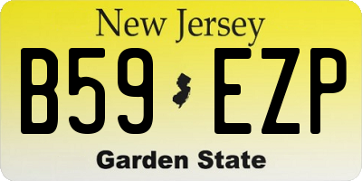 NJ license plate B59EZP