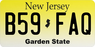 NJ license plate B59FAQ