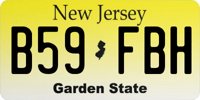 NJ license plate B59FBH