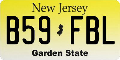 NJ license plate B59FBL