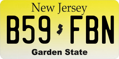 NJ license plate B59FBN