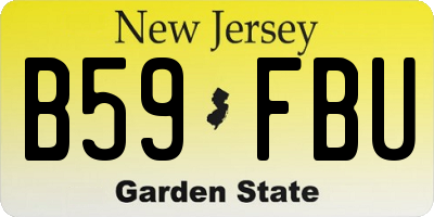 NJ license plate B59FBU