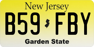 NJ license plate B59FBY