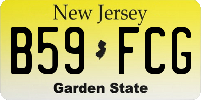 NJ license plate B59FCG