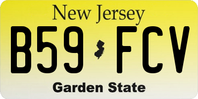 NJ license plate B59FCV