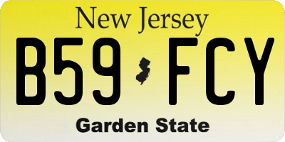 NJ license plate B59FCY