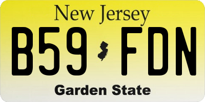 NJ license plate B59FDN
